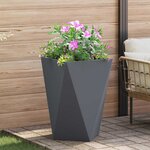vidaXL Jardinière 2 Pièces Anthracite 50 x 50 x 75 cm Acier