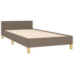 vidaXL Cadre de lit sans matelas taupe 100x200 cm tissu