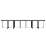 vidaXL Ensemble à manger de jardin coussins 15 Pièces Résine tressée Gris