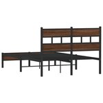 vidaXL Cadre de lit sans matelas chêne marron 120x200 cm