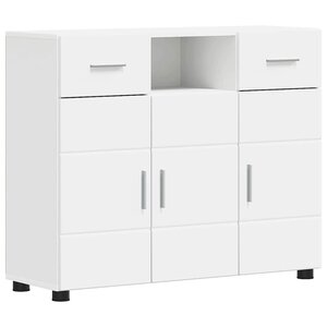 vidaXL Cabinet en Bois Blanc 88 5 x 30 5 x 73 cm Bois d'ingénierie
