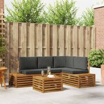 vidaXL Ensemble de canapés d'extérieur Naturel et Anthracite