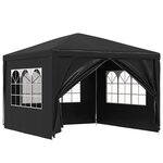 vidaXL Tente de réception 3 x 3 m Anthracite