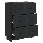 vidaXL Armoire à tiroirs Noir 66 x 34 5 x 90 cm Bois d'ingénierie