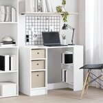 vidaXL Bureau Blanc Bois d'ingénierie 100 x 40 x 75 cm