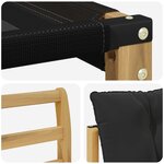 vidaXL Ensemble de canapés d'extérieur 7 Pièces Blanc et noir