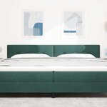 vidaXL Tête de lit LED avec des lumières à LED Vert 200 cm Polyester