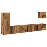 vidaXL Ensemble de meuble TV mural 5 Pièces vieux bois bois d'ingénierie