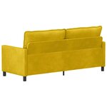 vidaXL Canapé Jaune 196 x 81 x 87 5 cm Velours