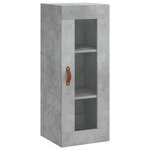 vidaXL Buffet haut Gris béton 34 5x34x180 cm Bois d'ingénierie