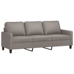 vidaXL Canapé à 3 places Taupe 180 cm Tissu
