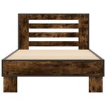 vidaXL Cadre de lit sans matelas chêne fumé 90x190 cm