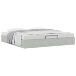 VidaXL Cadre de lit ottoman sans matelas gris clair 160x200 cm velours
