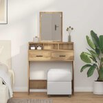 vidaXL Coiffeuse Chêne artisanal 79 x 41 x 140 cm Bois d'ingénierie