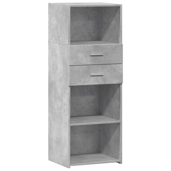 vidaXL Buffet haut gris béton 45x42 5x124 cm bois d'ingénierie
