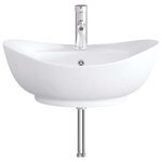 vidaXL Lavabo de salle de bains Chrome 59 x 35 x 21 cm métal