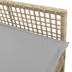vidaXL Chaises de jardin 2 Pièces avec coussins en poly rattan beige