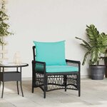 vidaXL Chaise de jardin Noir 60 x 70 x 78cm polyrotin