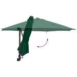 vidaXL Parasol de jardin Vert et Noir 248 x 248 x 148 cm