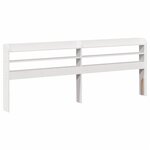 vidaXL Cadre de lit avec tête de lit sans matelas blanc 200x200 cm