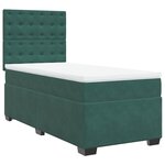 vidaXL Sommier à lattes de lit et matelas Vert foncé 80x200 cm Velours
