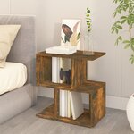vidaXL Table de chevet Chêne fumé 50x30x51 5 cm Bois d'ingénierie
