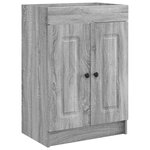 vidaXL Armoire sous évier de salle de bain Sonoma gris