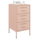 vidaXL Tables de chevet 2 Pièces rose 36x39x68 cm acier