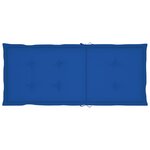 vidaXL Chaises de jardin lot de 2 et coussins bleu royal Teck massif