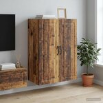 vidaXL Armoire Murale 66 x 34 5 x 90 cm Bois d'ingénierie Bois ancien