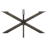 vidaXL Pied de table à manger en forme d'araignée noir 150 x 78 x (72-73) cm en acier