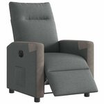 vidaXL Fauteuil inclinable électrique Gris foncé Tissu