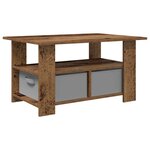 vidaXL Table basse Bois ancien 77 x 55 x 42 cm Bois d'ingénierie