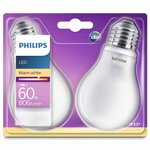 Philips ampoule led 2 pcs classique 7 w 806 lumens 929001243031