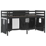vidaXL Lit mezzanine enfants avec rideaux sans matelas 90x200cm