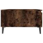 vidaXL Table basse chêne fumé 90x60x35 cm bois d'ingénierie