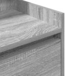 vidaXL Table de chevet avec 2 tiroirs sonoma gris 38x34x80 cm
