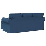 vidaXL Canapé Bleu 215 x 138 x 80 cm tissu