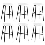 vidaXL Ensemble de bar 7 Pièces Blanc