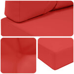 vidaXL Coussin de canapé d'extérieur 2 Pièces Rouge Polyester