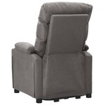 vidaXL Fauteuil de massage inclinable Gris clair Tissu