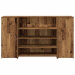 vidaXL Bureau de réception vieux bois 180x50x103 5cm bois d'ingénierie