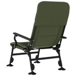 vidaXL Chaise de pêche avec accoudoir pliable vert