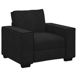 vidaXL Fauteuil noir 60 cm velours