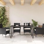 vidaXL Table de Jardin Noir 140 x 70 x 73 cm Métal