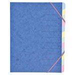 Trieur 12 onglets CL 7/10ème Dos extensible à élastiques Coloris Aléatoire COUTAL