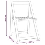 vidaXL Chaises pliables de jardin lot de 6 Bois d'acacia massif