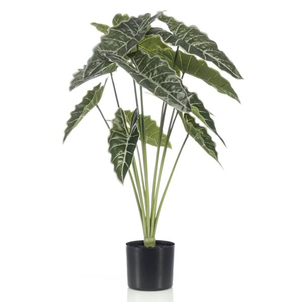 Emerald Alocasia artificiel en pot 80 cm