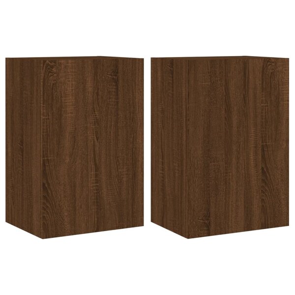 vidaXL Meubles TV muraux 2 Pièces chêne marron 40 5x30x60 cm