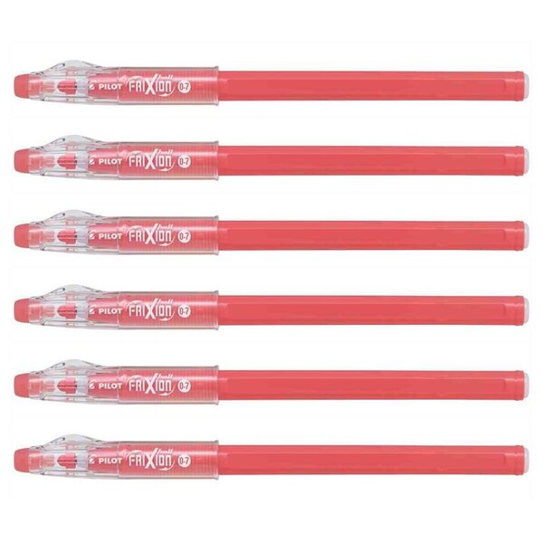 Stylo Roller FRIXION ball Sticks Pointe Moyenne Rose Corail x 6 PILOT